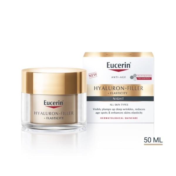 Eucerin Unisex Cream Hyaluron-Filler + Elasticity Night 50Ml