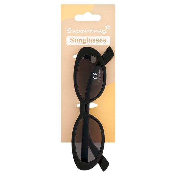 Superdrug Unisex Black Studio London Sunglasses Oval