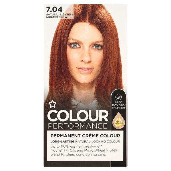 Superdrug Unisex Natural Lightest Auburn Colour Performance 7.04