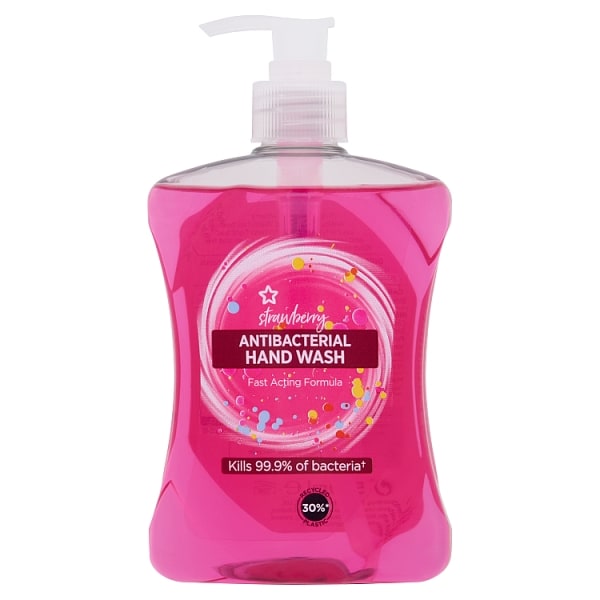 Superdrug Unisex Strawberry Antibacterial Wash 500Ml