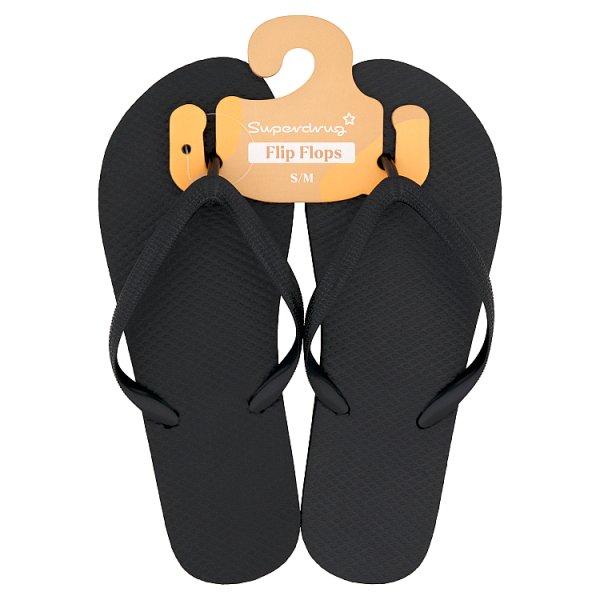 Superdrug Unisex Black Studio London Flip Flops S/M