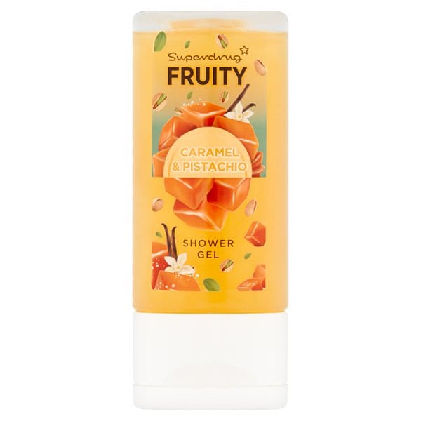 Superdrug Unisex Fruity Travel Size Salted Caramel & Pistachio Shower Gel 50Ml