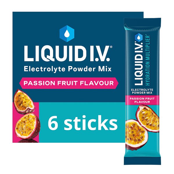 Liquid Iv Unisex Blue Electrolyte Powder Mix Passion Fruit X 6