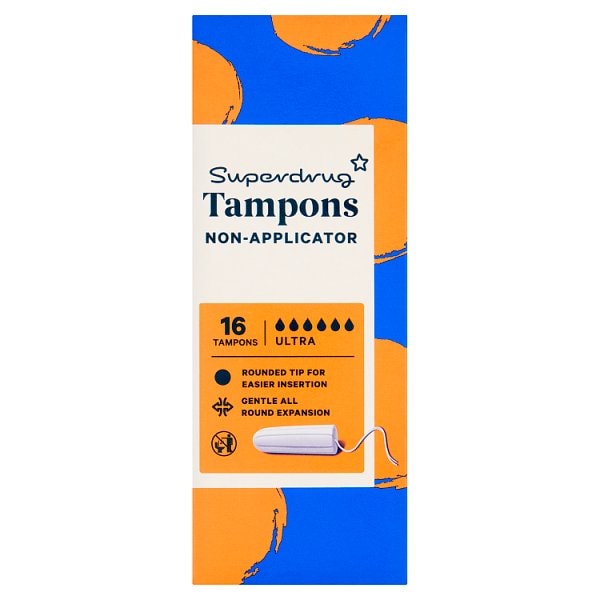 Superdrug Men's Ultra Non Applicator Tampon X 16