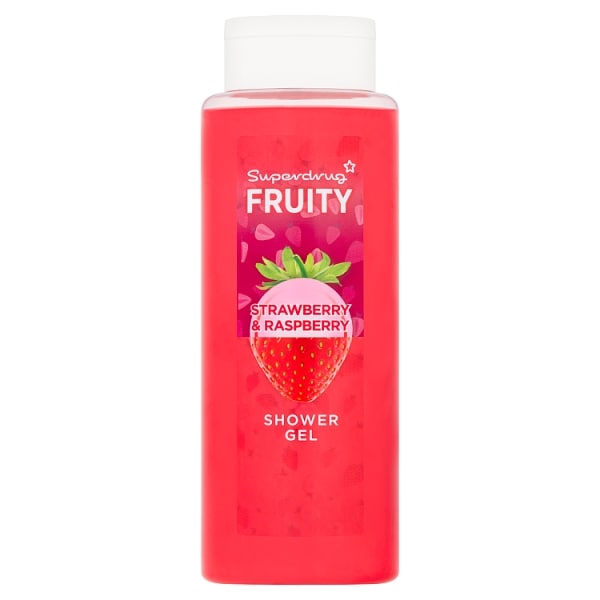 Superdrug Unisex Raspberry Fruity Strawberry And Showerl Gel 500Ml