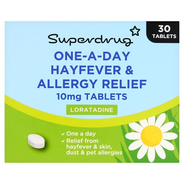 Superdrug Unisex Allergy & Hayfever 1 A Day Loratadine Tablets X 30