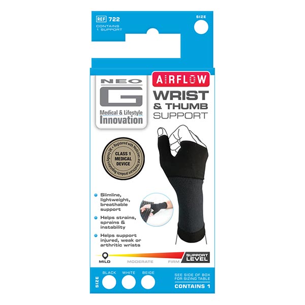 Neo G Unisex Airflow Wrist & Thumb Support - Medium