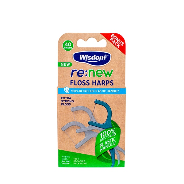 Wisdom Men's Re:new Floss Harps 40 Pack