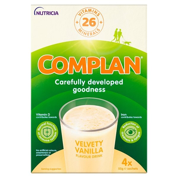 Complan Unisex Vanilla Nutritional Drink Sachet 4 X 55G