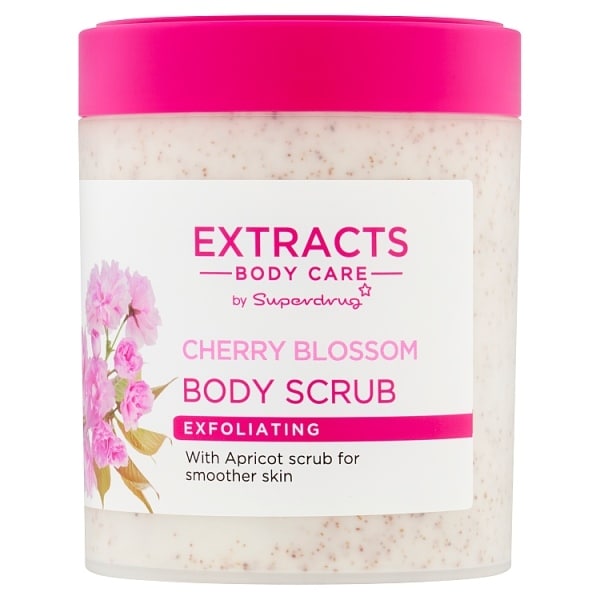 Superdrug Unisex Cherry Extracts Body Scrub Blossom 465Ml