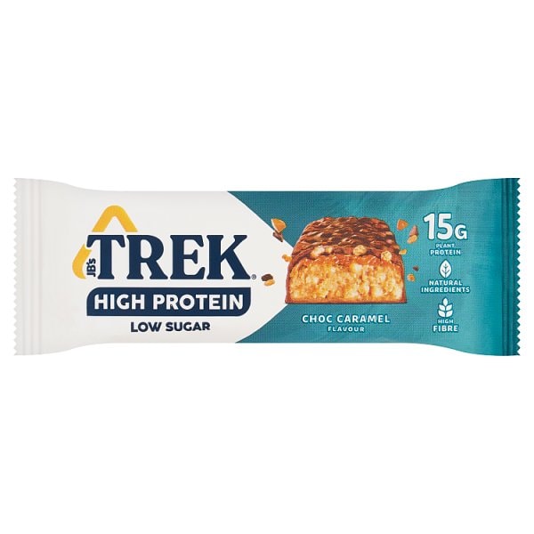 Trek Unisex High Protein Low Sugar Choc Caramel Protein Bar 55G