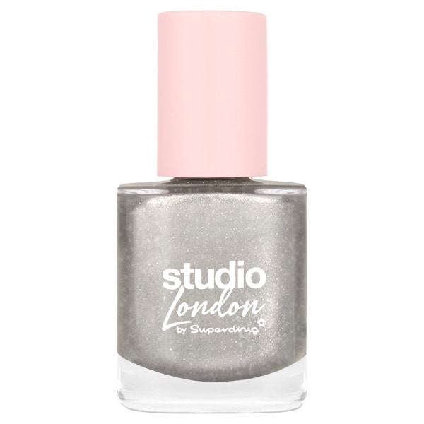Superdrug Studio London Unisex Silver Shimmer Nail Polish