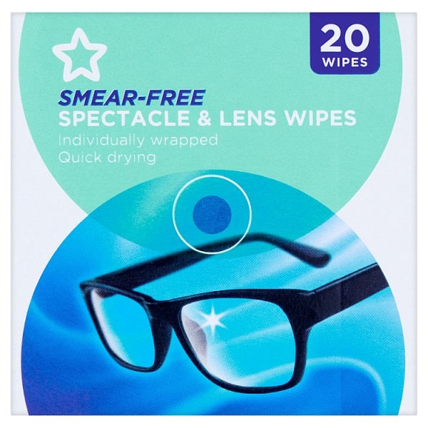 Superdrug Unisex Glass And Lens Wipes 20 Pack
