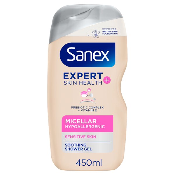 Sanex Women's Expert+ Micellar Hypoallergenic Shower Gel 450Ml