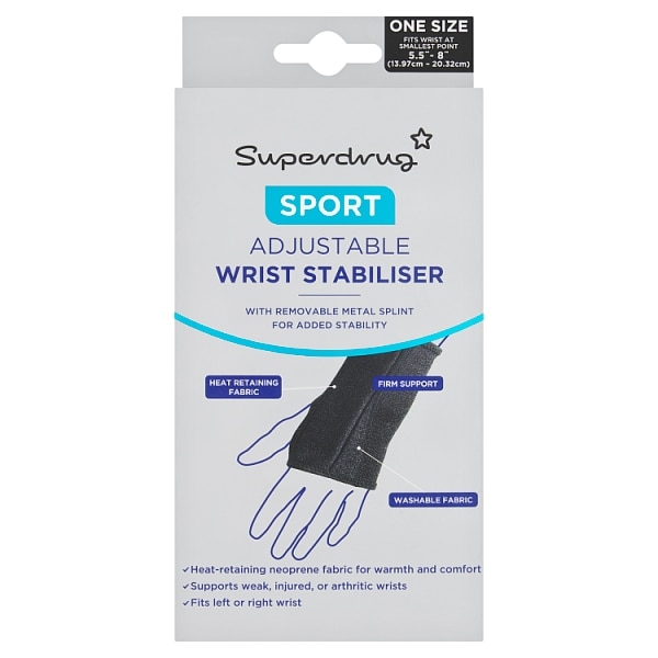 Superdrug Unisex Sport Adjustable Reversible Wrist Brace