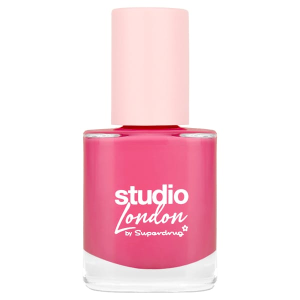 Superdrug Studio London Unisex Bright Pink Nail Polish