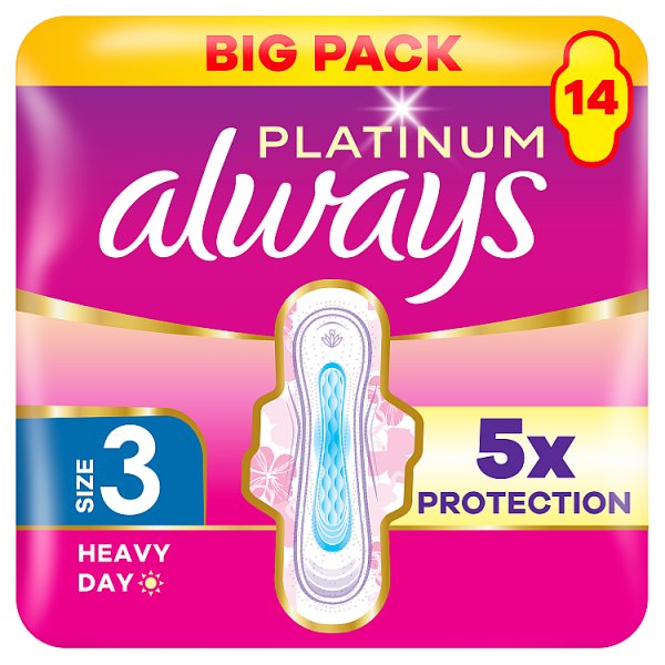 Always Unisex Platinum Day And Night Winged Value Pack 14Ctx4