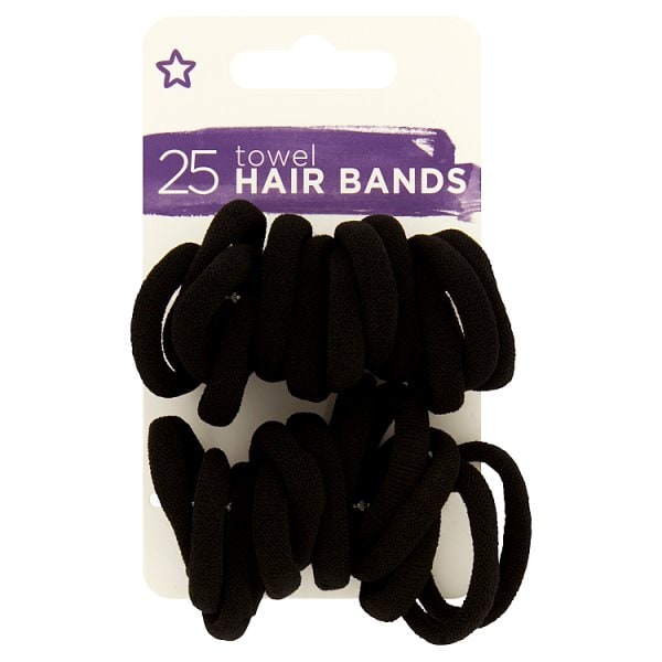 Superdrug Unisex Towel Hair Bands 25