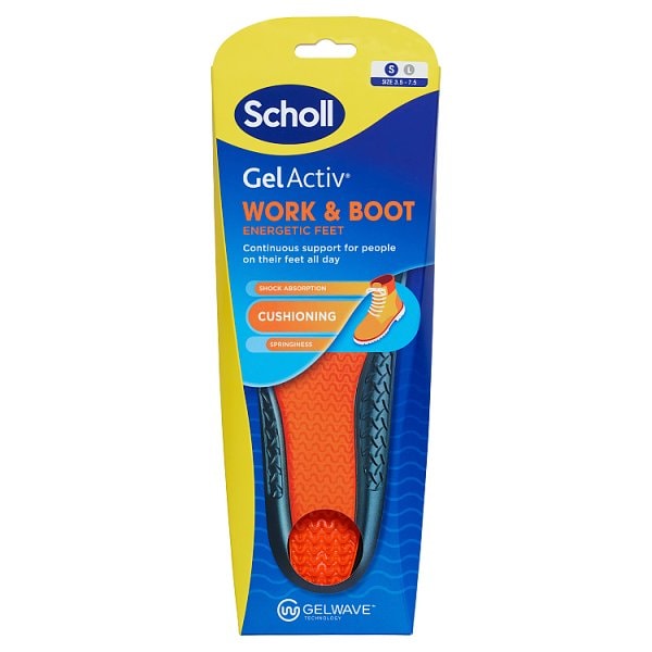 Scholl Unisex Gel Activ Insole Work & Boot Small