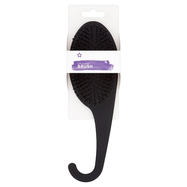 Superdrug Unisex Black Shower Hair Brush
