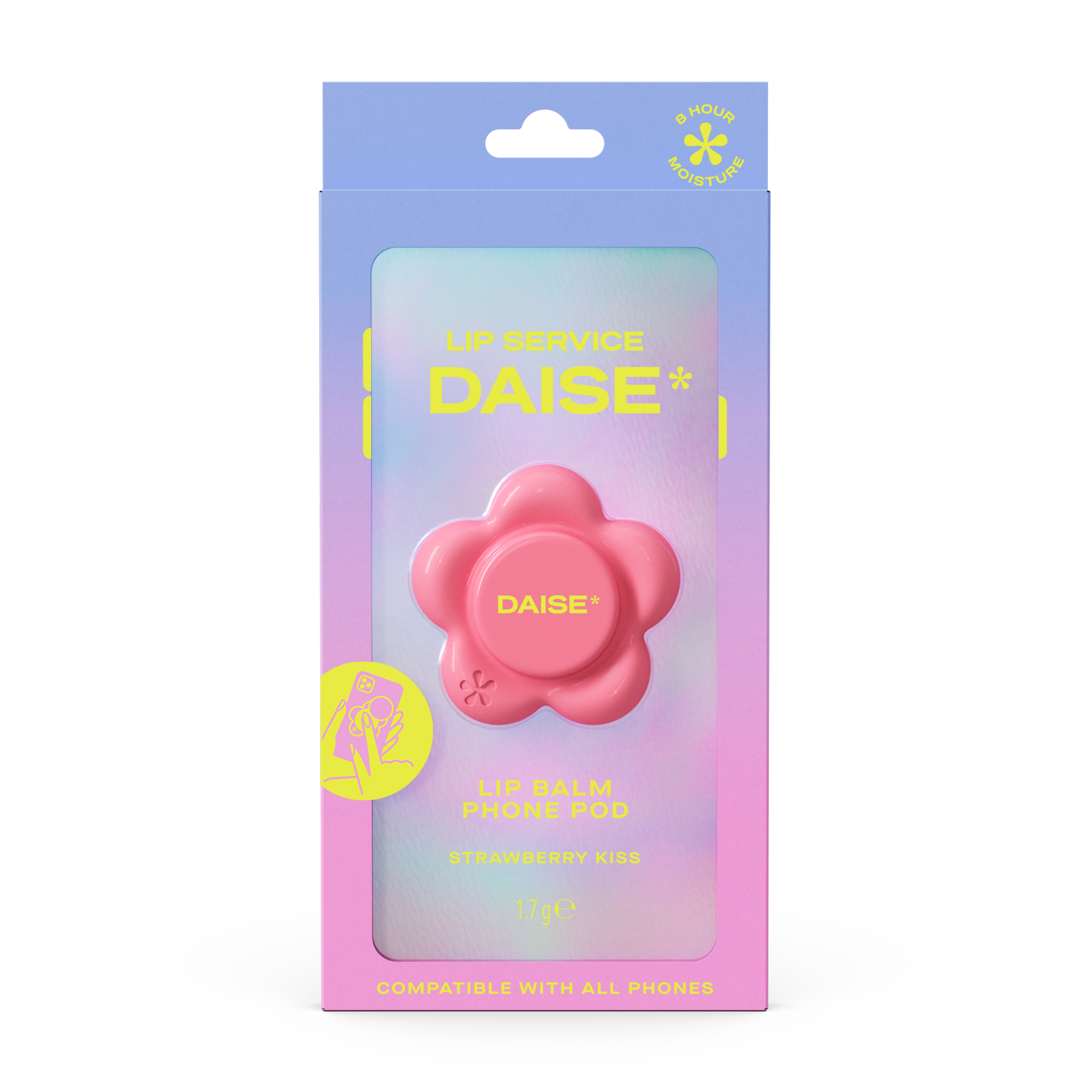 Daise Lip Service Lip Balm Phone Pod Strawberry Kiss 1.7g