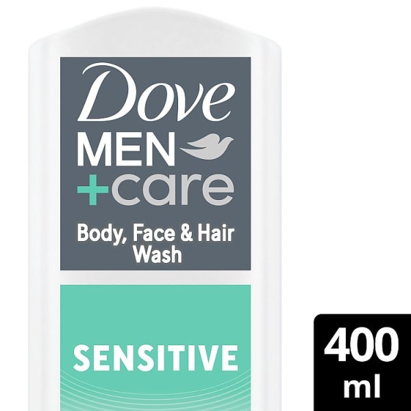 Dove Men's +Care Sensitive 3-In-1 Hair Face And Body Wash 400Ml