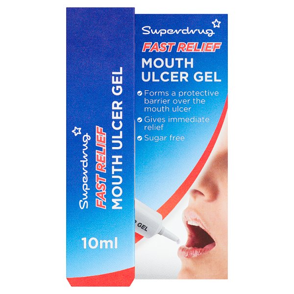 Superdrug Unisex Fast Relief Mouth Ulcer Gel 10Ml