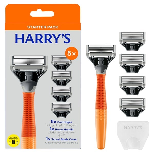 Harry's Men's Bright Orange Truman Razor + 5 Blades