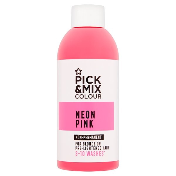 Pick & Mix Unisex Pink Semi-Permanent Hair Dye Neon 125Ml