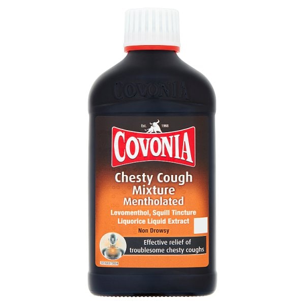 Covonia Unisex Chesty Cough Mixture Mentholated 300Ml