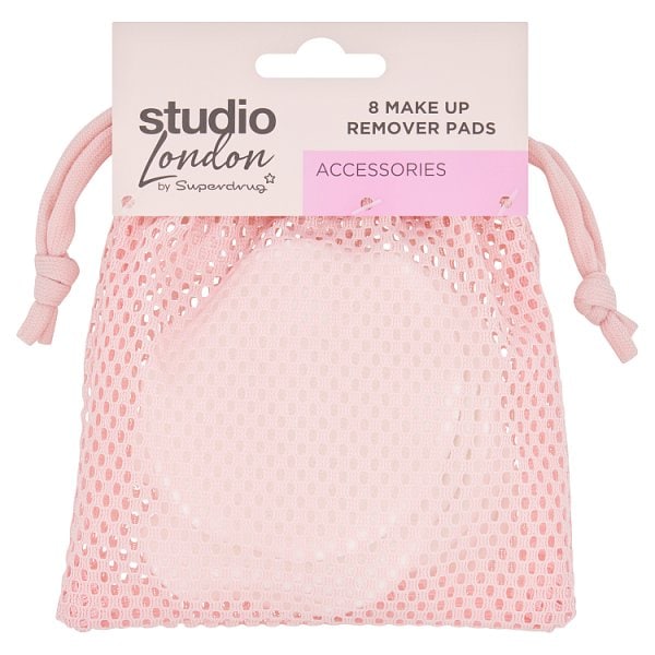 Superdrug Studio London Unisex 8 Reusable Make Up Remover Pad