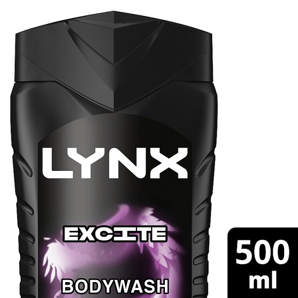 Lynx Men's Excite 3-In-1 Body Wash Shower Gel 500Ml