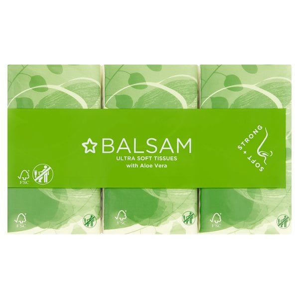 Superdrug Balsam Pocket Tissues With Aloe Vera 6Pk