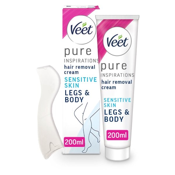 Veet Women's Cream Pure Hair Removal Legs & Body Sensitive 200Ml