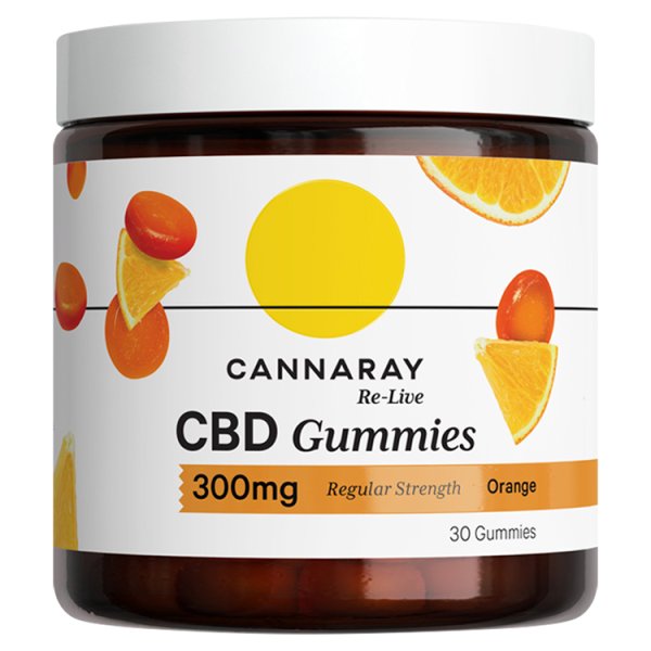 Cannaray Unisex Orange Cbd Gummies 300Mg
