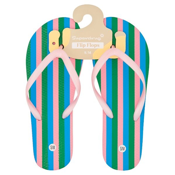 Superdrug Unisex Stripe Flip Flops S/M