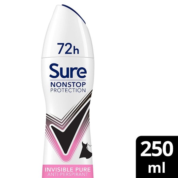 Sure Women's White Protection Invisible Pure Anti-Perspirant Aerosol 250Ml