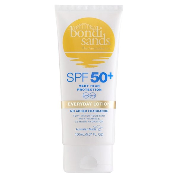Bondi Sands SPF50+ Body Sunscreen Tube Fragrance Free 150ml