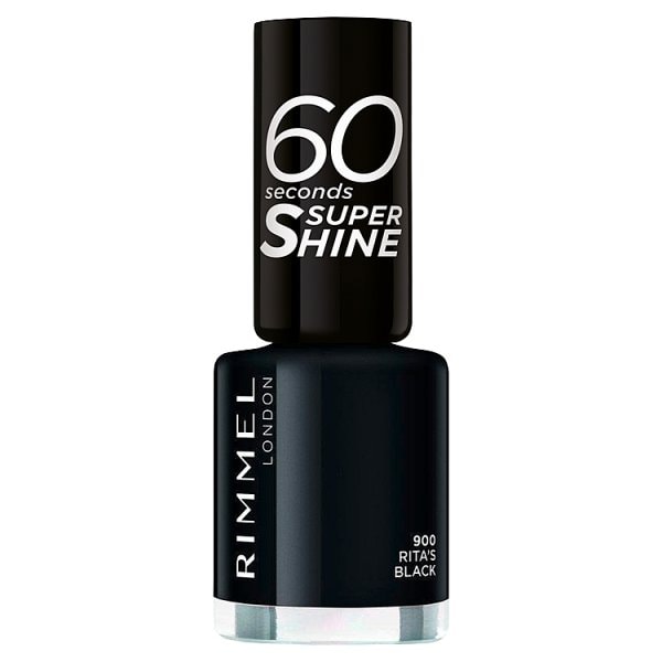 Rimmel 60 Secs Rita Shades Of Black Nail Polish Black