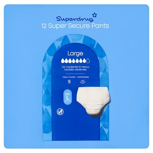 Superdrug Men's Super Incontinence Pants Large X 12