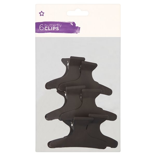 Superdrug Unisex Butterfly Clips X 6