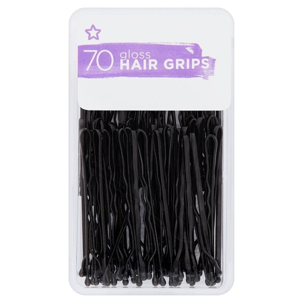 Superdrug Unisex Black Hair Grips 70