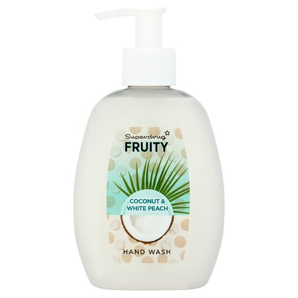 Superdrug Unisex White Fruity Coconut & Peach Hand Wash 300Ml