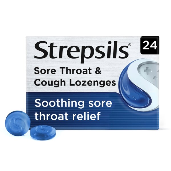 Strepsils Unisex Sore Throat & Cough Lozenges 24S