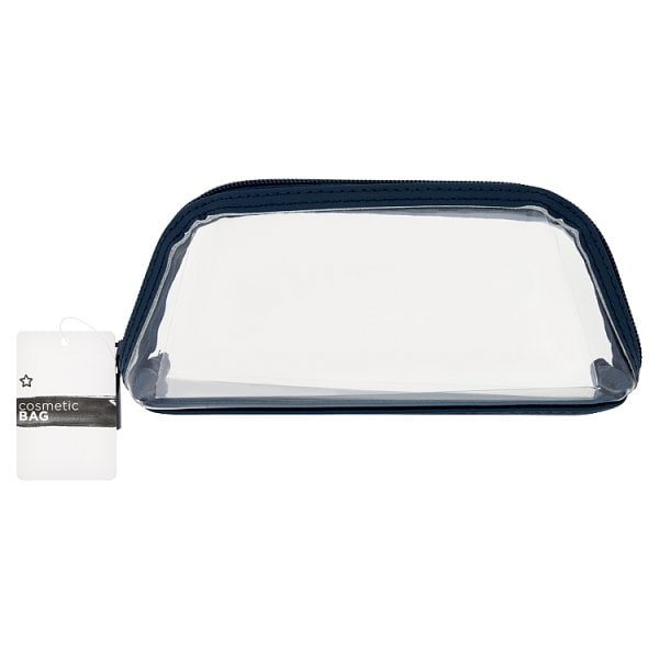 Superdrug Unisex Navy Clear Cosmetic Bag