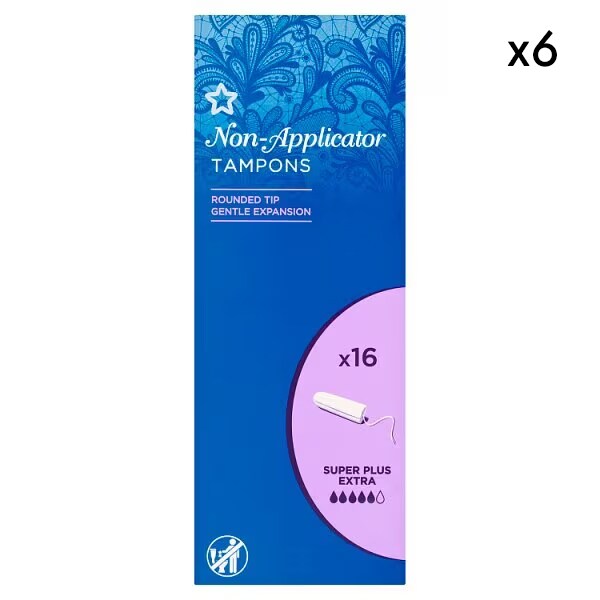 Superdrug Men's Super Plus Non Applicator Tampons X 96