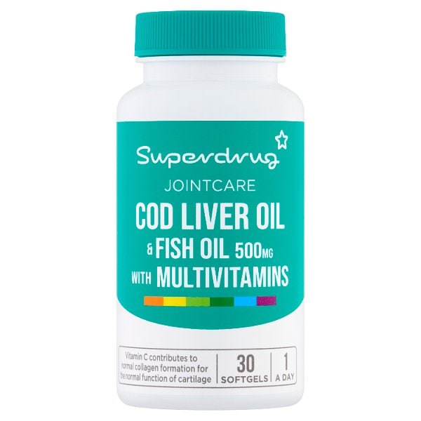 Superdrug Unisex Cod Liver Oil 500Mg & Multivitamins 30S