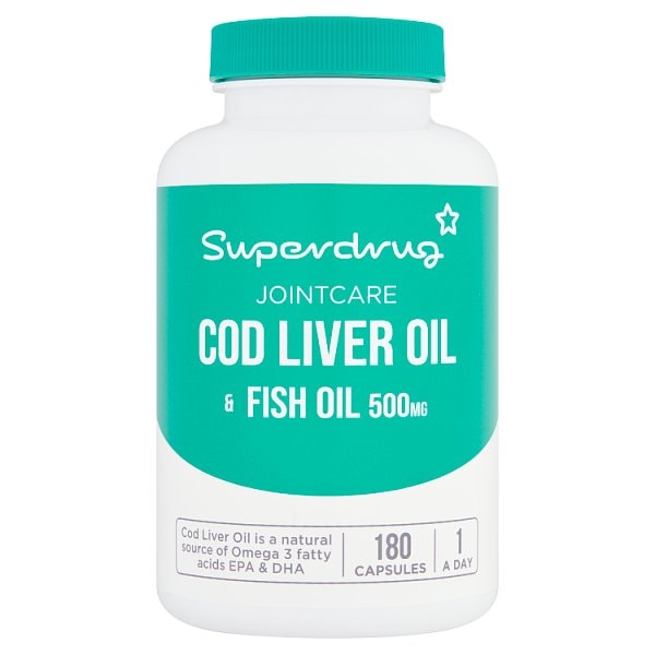 Superdrug Unisex Cod Liver Oil 500Mg 180S