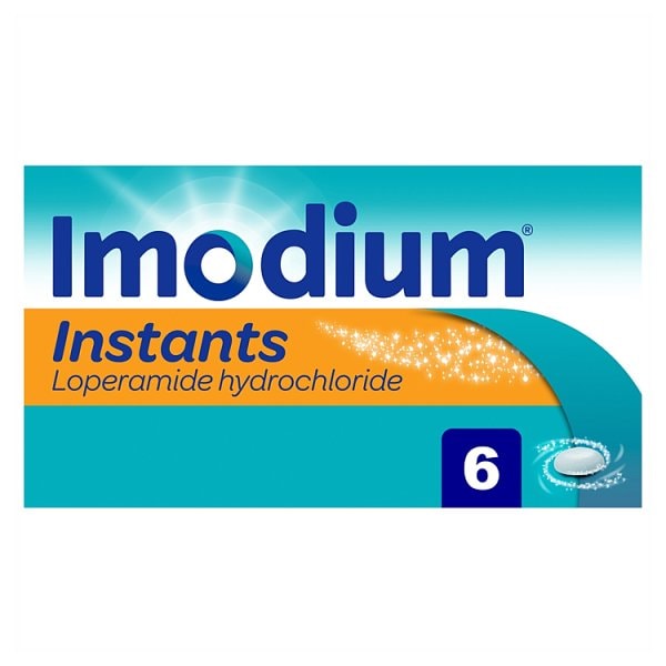 Imodium Unisex Instants 6 Loperamide Diarrhoea Tablets