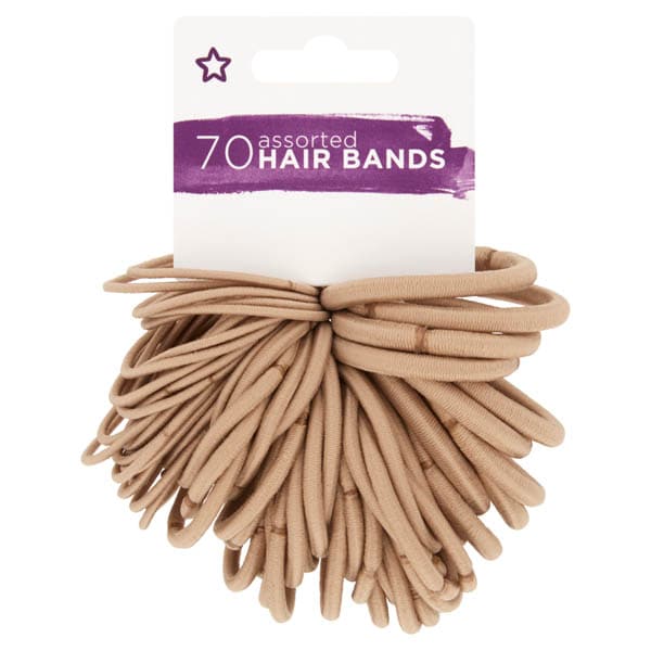 Superdrug Unisex Blonde Hair Bands Assorted X 70